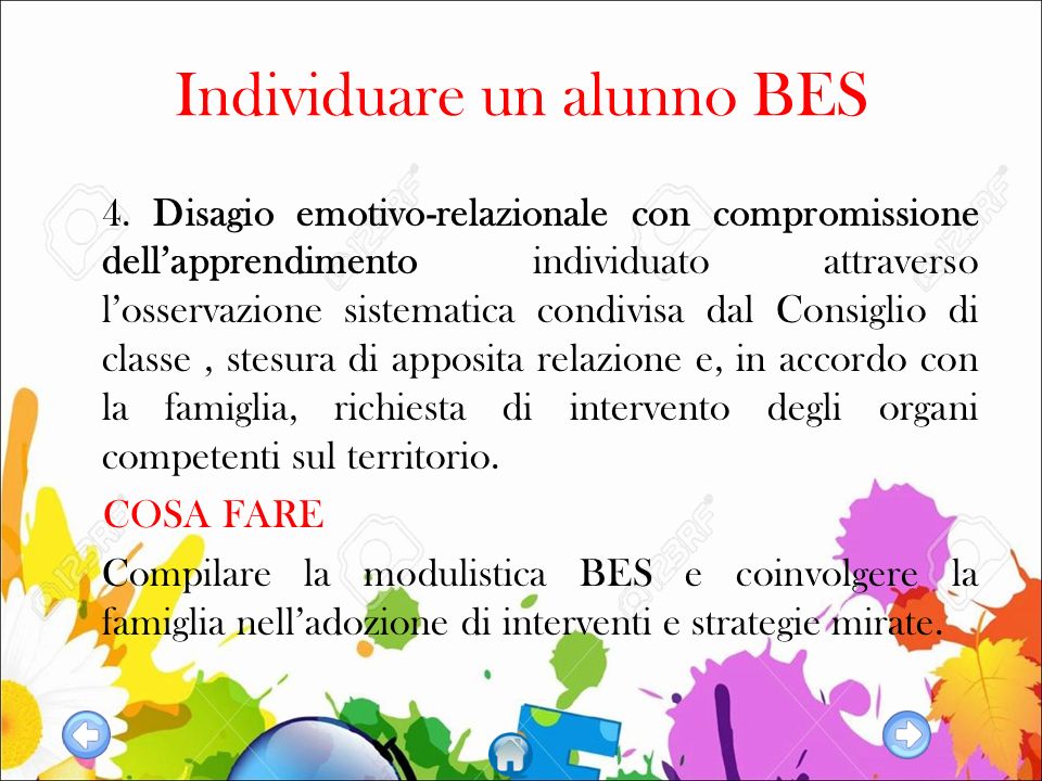 Individuare un alunno BES 4.