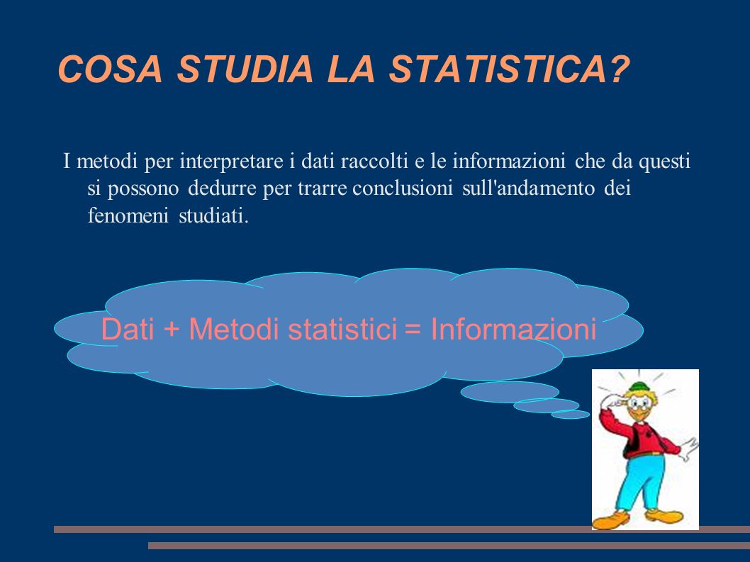 COSA STUDIA LA STATISTICA.
