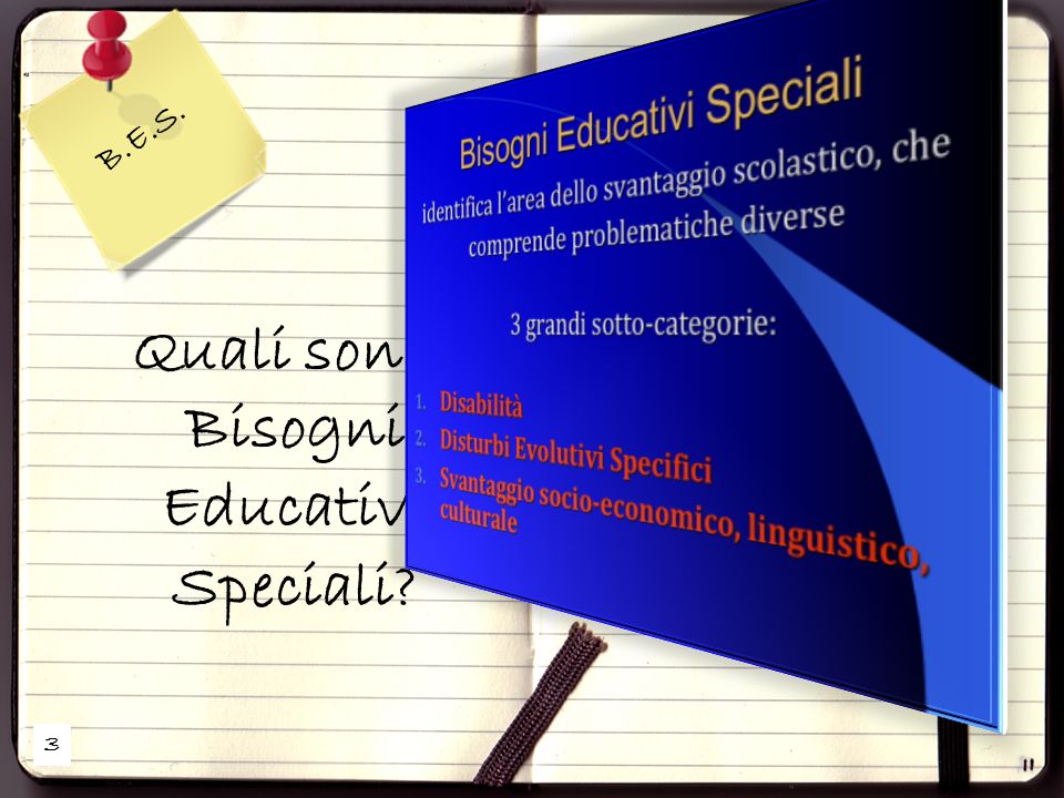 3 B.E.S. Quali sono i Bisogni Educativi Speciali