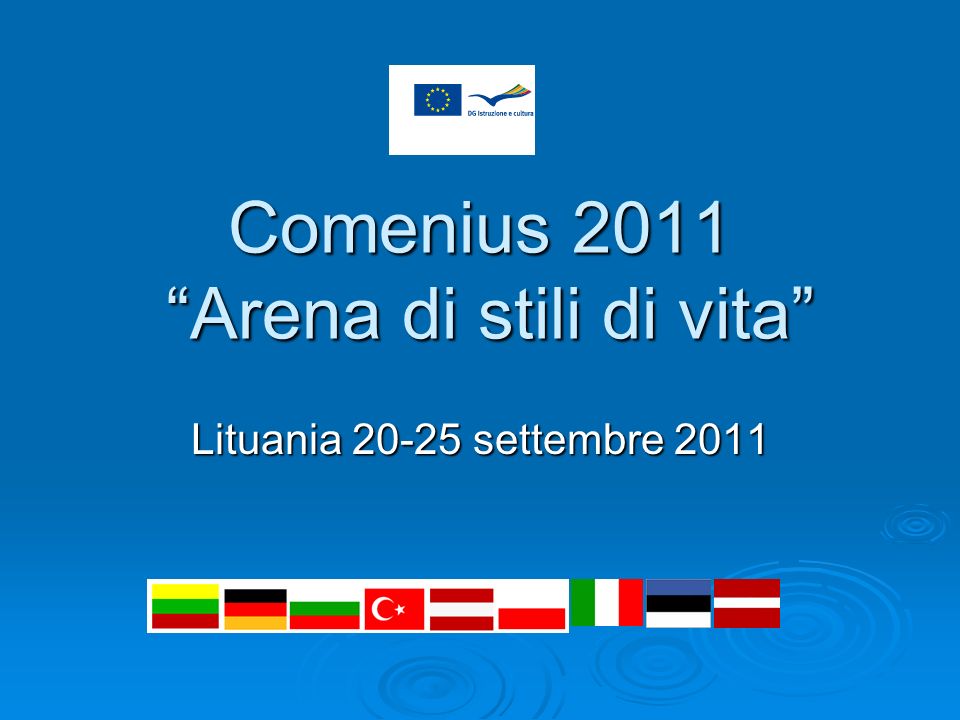 Comenius 2011 Arena di stili di vita Lituania settembre 2011
