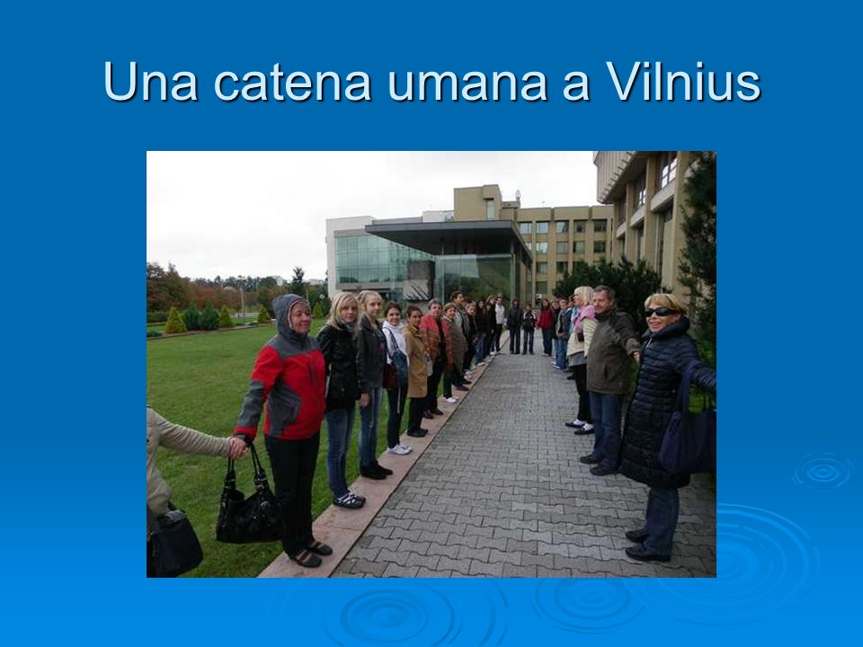 Una catena umana a Vilnius