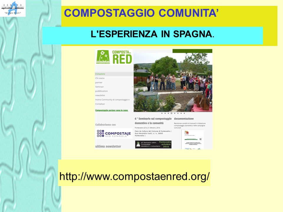 COMPOSTAGGIO COMUNITA’ L ESPERIENZA IN SPAGNA.