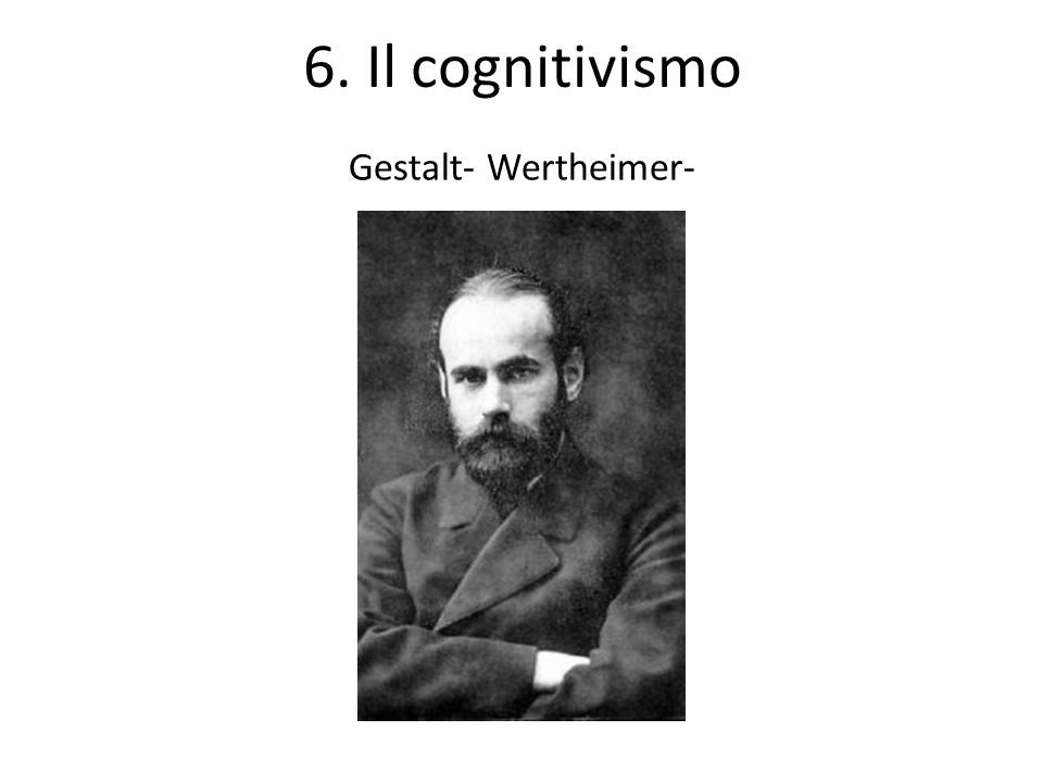 6. Il cognitivismo Gestalt- Wertheimer-